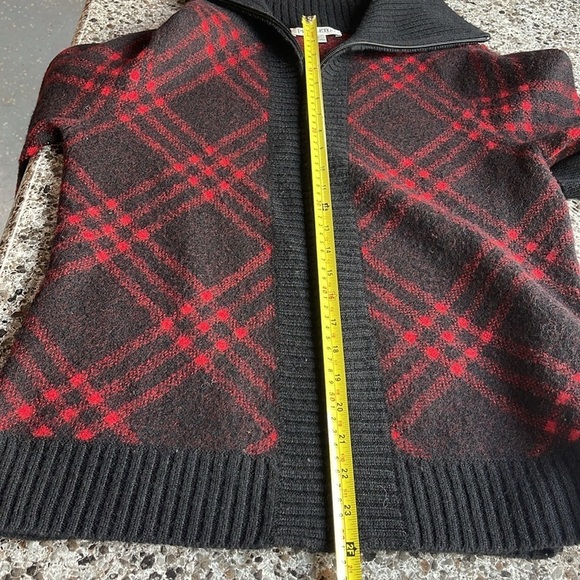 Pendleton Original Westerly Men’s size M Sweater full zip cowl neck, red & black - Picture 12 of 13